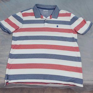 Men's IZOD Red, White and Blue Polo Shirt
